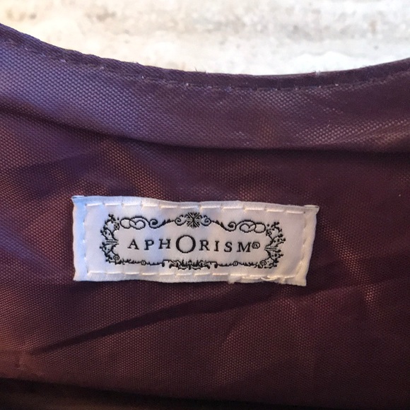 Aphorism Purple Faux Croc Clutch - Picture 5 of 6